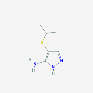 4-(propan-2-ylsulfanyl)-1H-pyrazol-3-amine