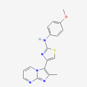 N-(4-methoxyphenyl)-4-(2-methylimidazo[1,2-a]pyrimidin-3-yl)thiazol-2-amine