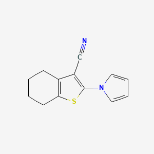 molecular formula C13H12N2S B1332430 2-(1H-吡咯-1-基)-4,5,6,7-四氢-1-苯并噻吩-3-腈 CAS No. 26176-18-1