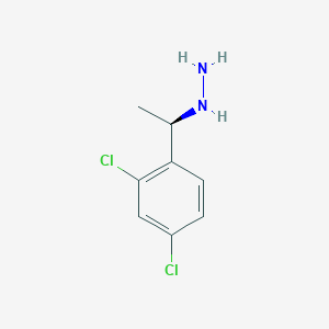 molecular formula C8H10Cl2N2 B13324317 (R)-(1-(2,4-Dichlorophenyl)ethyl)hydrazine 