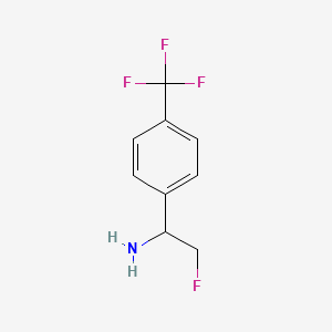 molecular formula C9H9F4N B13324325 2-Fluoro-1-[4-(trifluoromethyl)phenyl]ethan-1-amine 