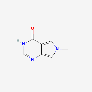 molecular formula C7H7N3O B13324343 6-methyl-3H,4H,6H-pyrrolo[3,4-d]pyrimidin-4-one 