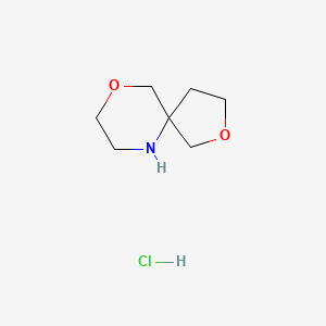 molecular formula C7H14ClNO2 B13324351 2,9-Dioxa-6-azaspiro[4.5]decane hydrochloride 