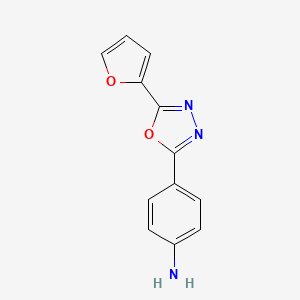 B1332437 4-[5-(Furan-2-yl)-1,3,4-oxadiazol-2-yl]aniline CAS No. 337502-10-0