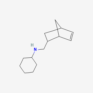 molecular formula C14H23N B13324411 N-{bicyclo[2.2.1]hept-5-en-2-ylmethyl}cyclohexanamine 