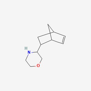 molecular formula C11H17NO B13324447 3-(Bicyclo[2.2.1]hept-5-en-2-yl)morpholine 