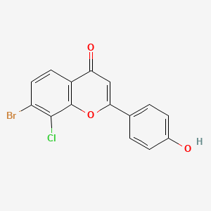 7-Bromo-8-chloro-2-(4-hydroxyphenyl)-4H-chromen-4-one