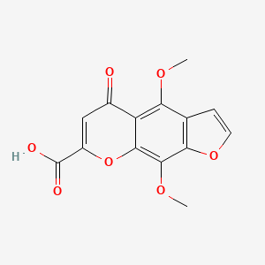 molecular formula C14H10O7 B1332446 4,9-dimethoxy-5-oxo-5H-furo[3,2-g]chromene-7-carboxylic acid CAS No. 25944-28-9