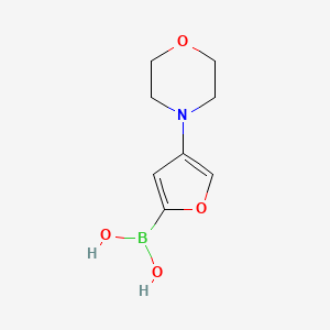 molecular formula C8H12BNO4 B13324481 (4-Morpholinofuran-2-yl)boronic acid 