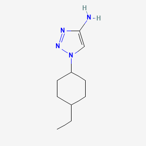 molecular formula C10H18N4 B13324499 1-(4-Ethylcyclohexyl)-1H-1,2,3-triazol-4-amine 