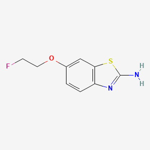 molecular formula C9H9FN2OS B13324520 6-(2-Fluoroethoxy)-1,3-benzothiazol-2-amine 