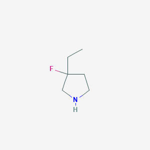 molecular formula C6H12FN B13324539 3-Ethyl-3-fluoropyrrolidine 