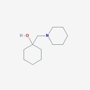 molecular formula C12H23NO B13324556 1-(Piperidin-1-ylmethyl)cyclohexan-1-ol 