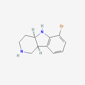 molecular formula C11H13BrN2 B13324559 Rel-(4aR,9bS)-6-bromo-2,3,4,4a,5,9b-hexahydro-1H-pyrido[4,3-b]indole CAS No. 1059630-17-9