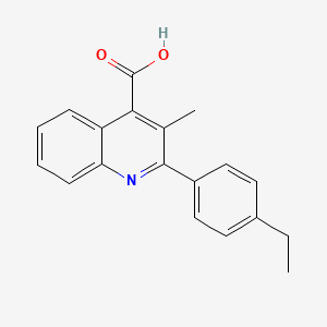 molecular formula C19H17NO2 B1332458 2-(4-乙基苯基)-3-甲基喹啉-4-羧酸 CAS No. 350997-48-7