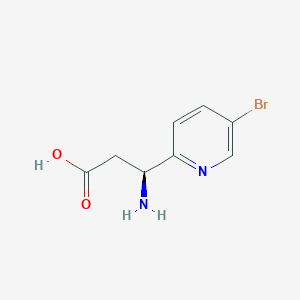 molecular formula C8H9BrN2O2 B13324626 (3S)-3-amino-3-(5-bromopyridin-2-yl)propanoic acid 