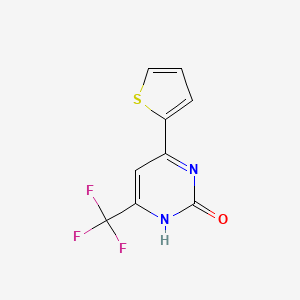 molecular formula C9H5F3N2OS B1332463 4-(2-噻吩基)-6-(三氟甲基)嘧啶-2-醇 CAS No. 67804-95-9