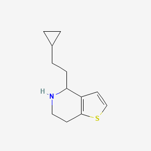 molecular formula C12H17NS B13324651 4-(2-Cyclopropylethyl)-4H,5H,6H,7H-thieno[3,2-c]pyridine 