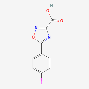 molecular formula C9H5IN2O3 B13324652 5-(4-Iodophenyl)-1,2,4-oxadiazole-3-carboxylic acid 