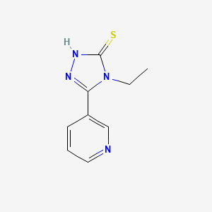 molecular formula C9H10N4S B1332468 4-乙基-5-吡啶-3-基-4H-[1,2,4]三唑-3-硫醇 CAS No. 26131-68-0