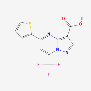 molecular formula C12H6F3N3O2S B1332470 5-(2-Thienyl)-7-(trifluoromethyl)pyrazolo[1,5-a]pyrimidine-3-carboxylic acid CAS No. 310451-84-4