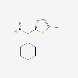 molecular formula C12H19NS B13324715 Cyclohexyl(5-methylthiophen-2-yl)methanamine 