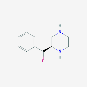 molecular formula C11H15FN2 B13324734 (2R)-2-(Fluoro(phenyl)methyl)piperazine 