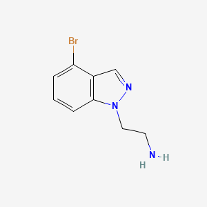 molecular formula C9H10BrN3 B13324753 2-(4-Bromo-1H-indazol-1-yl)ethan-1-amine 