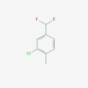 molecular formula C8H7ClF2 B13324773 2-Chloro-4-(difluoromethyl)toluene 