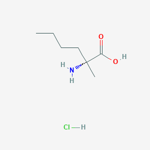 molecular formula C7H16ClNO2 B13324816 (R)-2-Amino-2-methylhexanoic acid hydrochloride CAS No. 73473-41-3