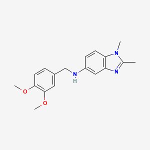 molecular formula C18H21N3O2 B1332483 (3,4-Dimethoxy-benzyl)-(1,2-dimethyl-1H-benzoimidazol-5-yl)-amine CAS No. 337925-60-7