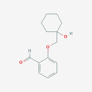 molecular formula C14H18O3 B13324841 2-((1-Hydroxycyclohexyl)methoxy)benzaldehyde 