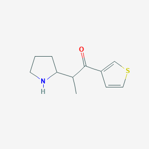 2-(Pyrrolidin-2-yl)-1-(thiophen-3-yl)propan-1-one