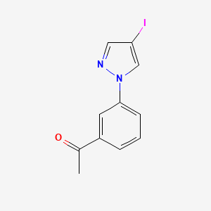 1-[3-(4-Iodo-1H-pyrazol-1-YL)phenyl]ethan-1-one