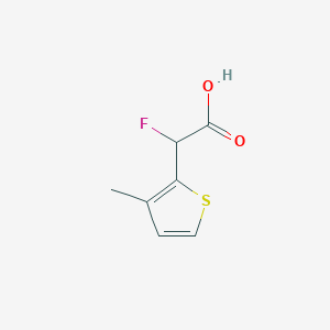 2-Fluoro-2-(3-methylthiophen-2-yl)acetic acid