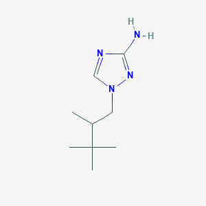 molecular formula C9H18N4 B13324941 1-(2,3,3-Trimethylbutyl)-1H-1,2,4-triazol-3-amine 