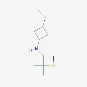 N-(3-Ethylcyclobutyl)-2,2-dimethylthietan-3-amine