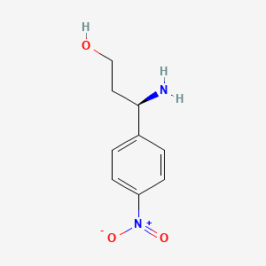 molecular formula C9H12N2O3 B13324959 (3r)-3-Amino-3-(4-nitrophenyl)propan-1-ol 