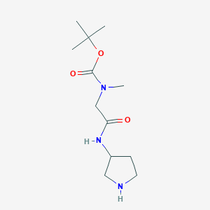 molecular formula C12H23N3O3 B13325005 tert-Butyl methyl(2-oxo-2-(pyrrolidin-3-ylamino)ethyl)carbamate 