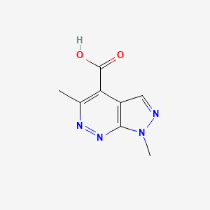 molecular formula C8H8N4O2 B13325037 1,5-Dimethyl-1H-pyrazolo[3,4-c]pyridazine-4-carboxylic acid 