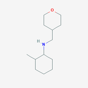 molecular formula C13H25NO B13325039 2-methyl-N-[(oxan-4-yl)methyl]cyclohexan-1-amine 