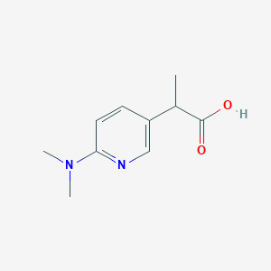 molecular formula C10H14N2O2 B13325047 2-[6-(Dimethylamino)pyridin-3-yl]propanoic acid 