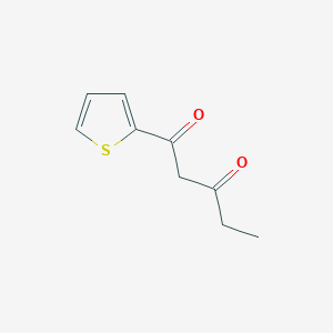 molecular formula C9H10O2S B13325052 1-(Thiophen-2-yl)pentane-1,3-dione 