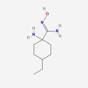 1-amino-4-ethyl-N'-hydroxycyclohexane-1-carboximidamide