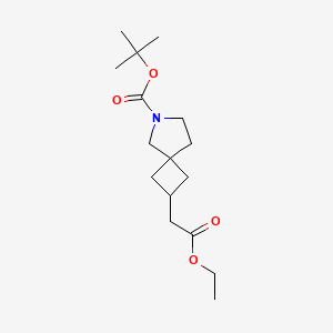 Tert-butyl 2-(2-ethoxy-2-oxoethyl)-6-azaspiro[3.4]octane-6-carboxylate