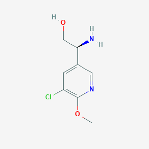 molecular formula C8H11ClN2O2 B13325070 (2S)-2-amino-2-(5-chloro-6-methoxypyridin-3-yl)ethan-1-ol 