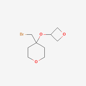 4-(Bromomethyl)-4-(oxetan-3-yloxy)oxane