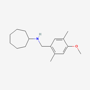 molecular formula C17H27NO B1332512 N-(4-methoxy-2,5-dimethylbenzyl)cycloheptanamine CAS No. 356092-26-7