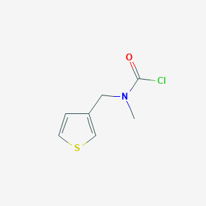 molecular formula C7H8ClNOS B13325147 N-methyl-N-(thiophen-3-ylmethyl)carbamoylchloride 