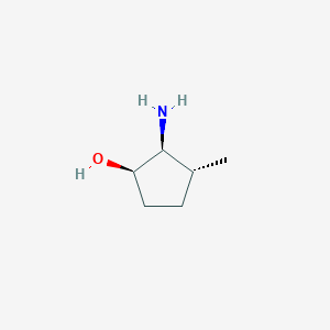 molecular formula C6H13NO B13325190 (1R,2S,3R)-2-Amino-3-methylcyclopentan-1-ol 